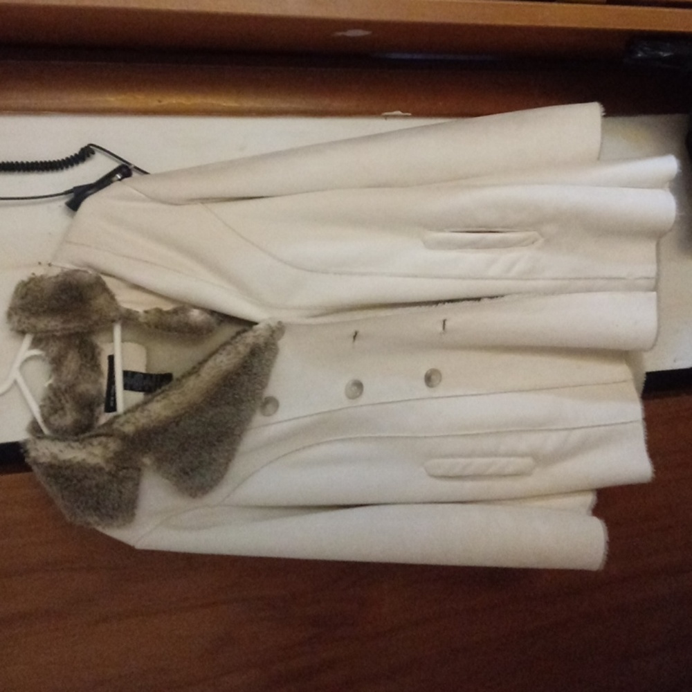 New York & company suedé and fur coat